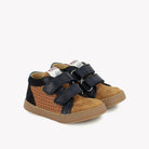 POM D'API  SNEAKERS - EASY PERFO-SCHUIM - OILY VELOURS - CARAMEL - MARINE - Pom d'Api