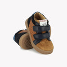 POM D'API  SNEAKERS - EASY PERFO-SCHUIM - OILY VELOURS - CARAMEL - MARINE - Pom d'Api