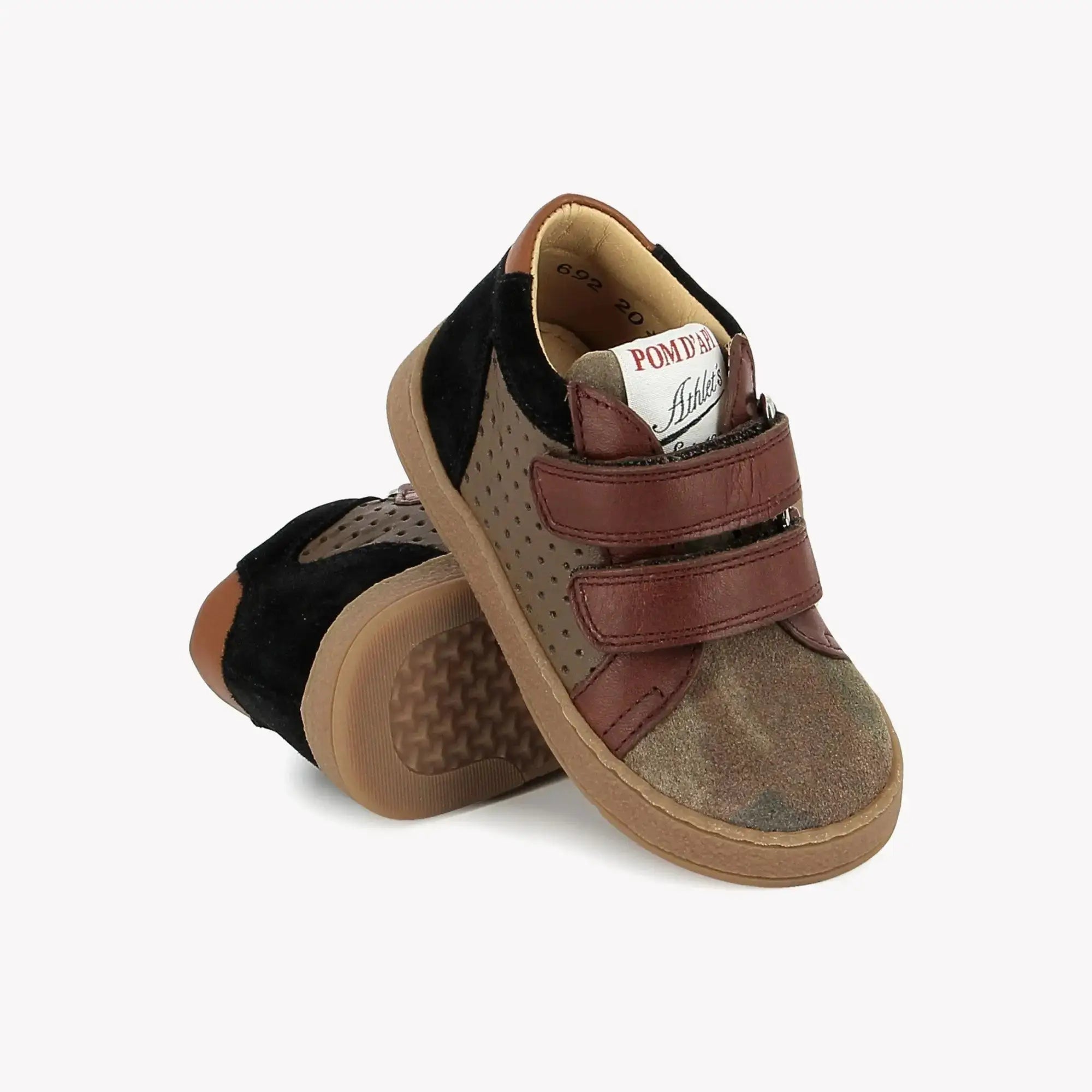 POM D'API  SNEAKERS - EASY PERFO FOAM - OILY SUEDE - KHAKI - STONE - Pom d'Api