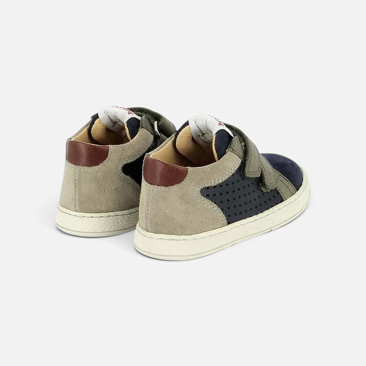 SNEAKERS in - EASY PERFO FOAM - OILY SUEDE - NAVY-KHAKI