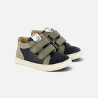 SNEAKERS in - EASY PERFO FOAM - OILY SUEDE - NAVY-KHAKI