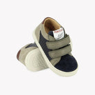 POM D'API  SNEAKERS - EASY PERFO-SCHUIM - OILY VELOURS - MARINE - KAKI - Pom d'Api