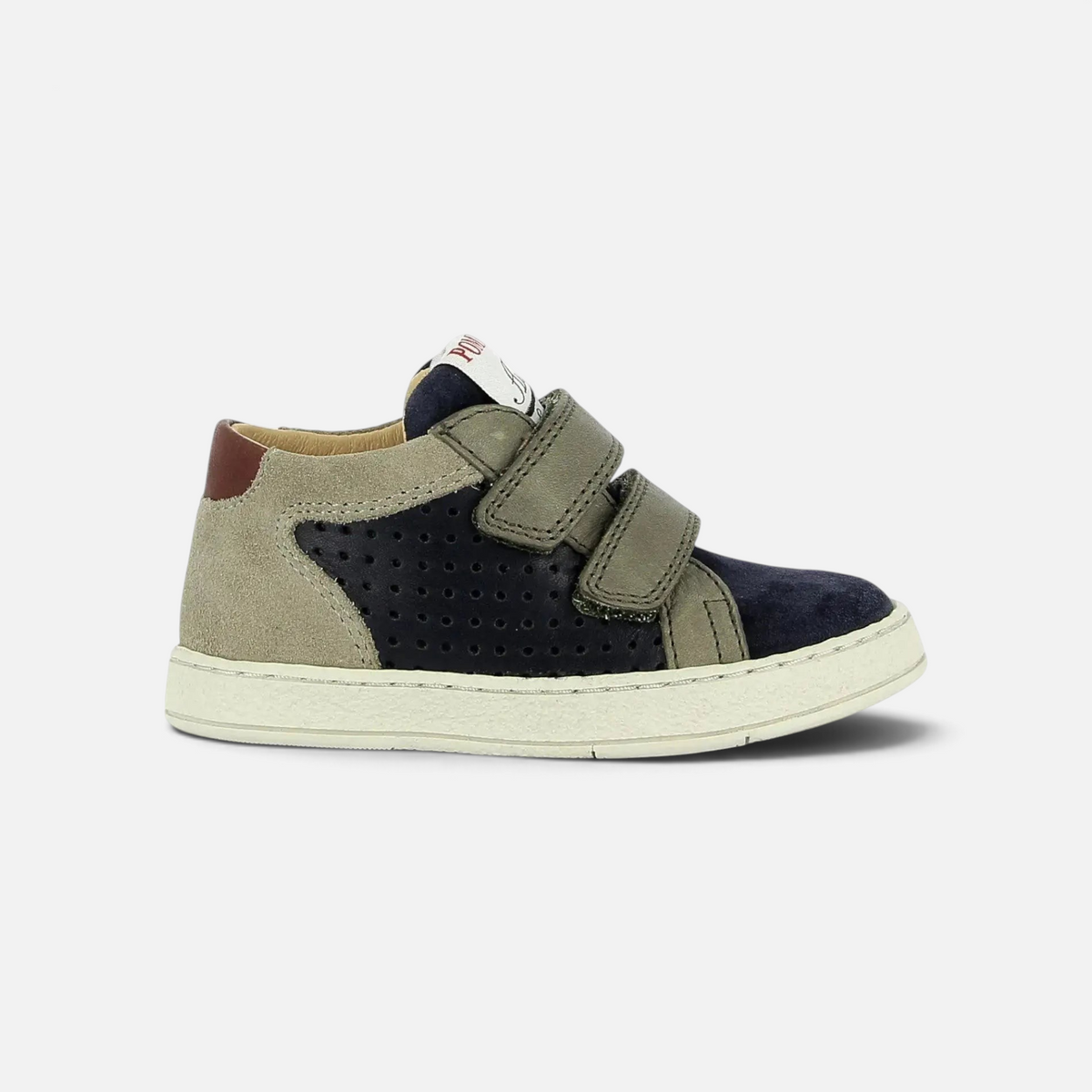 SNEAKERS in - EASY PERFO FOAM - OILY SUEDE - NAVY-KHAKI
