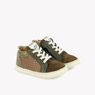 POM D'API  SNEAKERS - MOUSSE LACE PERFO  VELOURS OILY - DK CAMEL - OLIVE - Pom d'Api