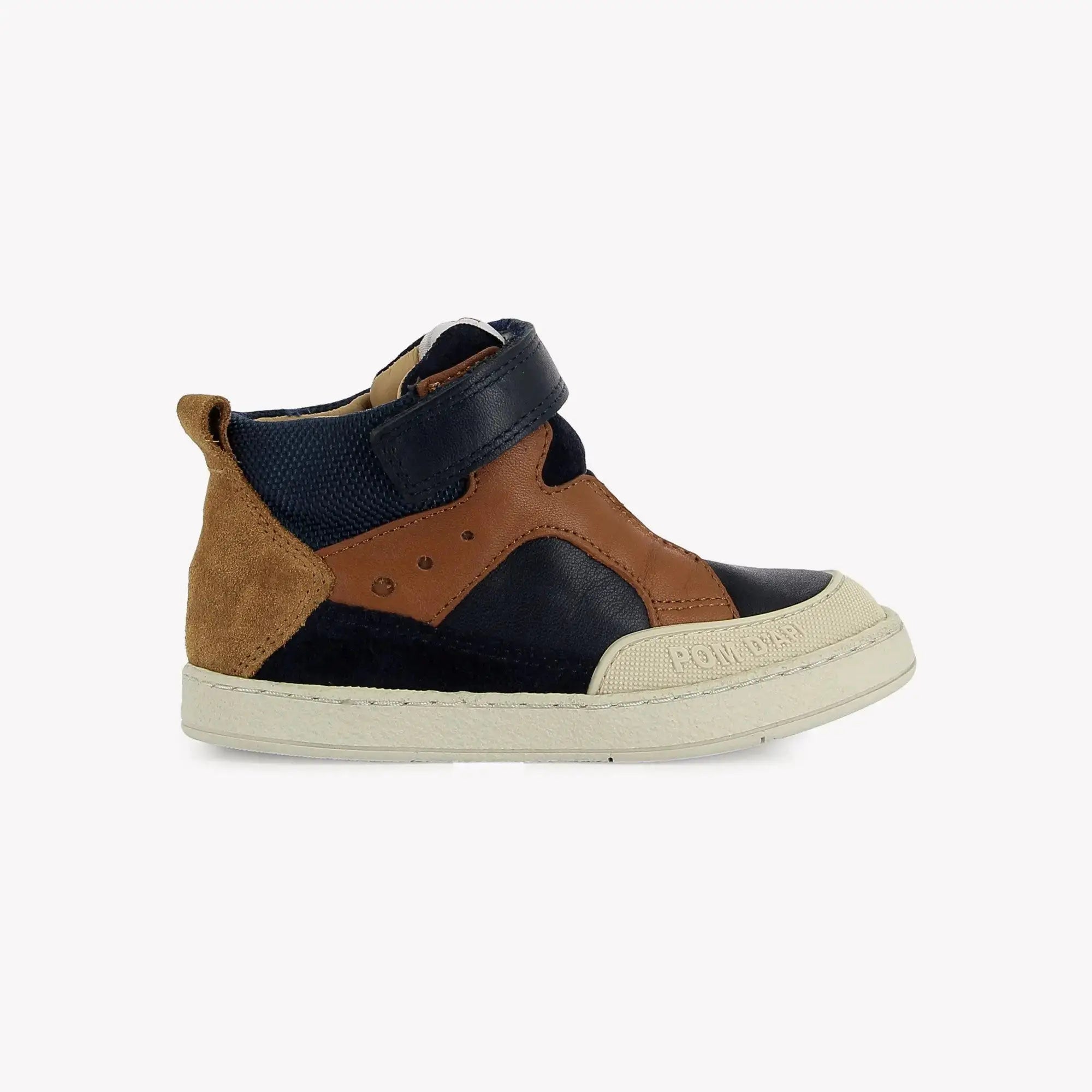 POM D'API  SNEAKERS - MOUSSE LIZY BUMP - NAPPA - NYLON - NAVY - CAMEL - Pom d'Api