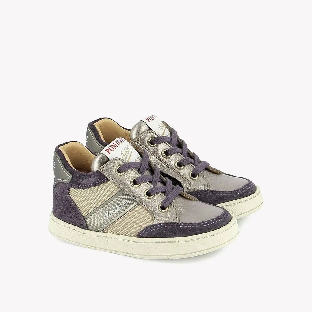 POM D'API  SNEAKERS - MOUSSE RACING - LAMINATO - NYLON - PLATINUM - BEIGE - Pom d'Api