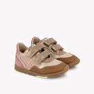 POM D'API - BASKETS - POUSS BUMP PERFO - VELOURS - NAPPA - PUR ROSE - PEACH BLACK - Pom d'Api