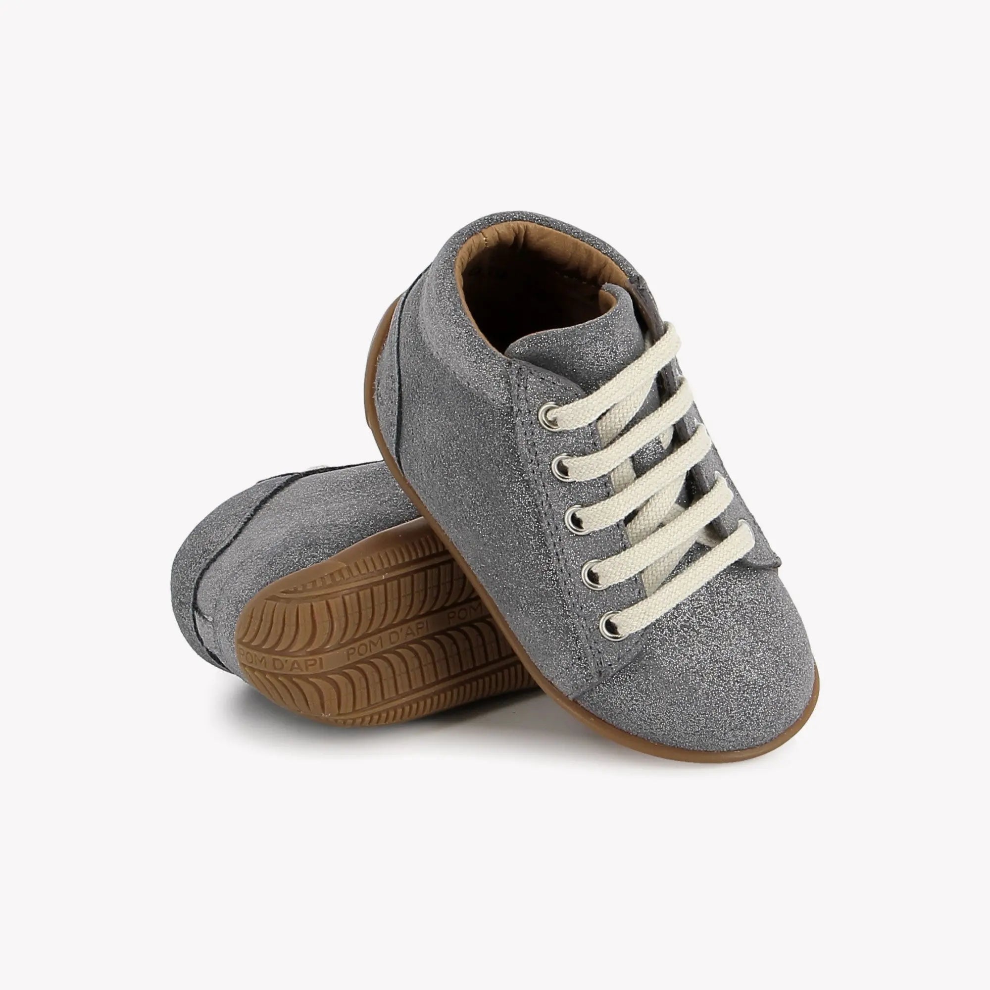 POM D'API  FIRST STEPS - SHOEMI LACE SL - STAR - GREY - Pom d'Api
