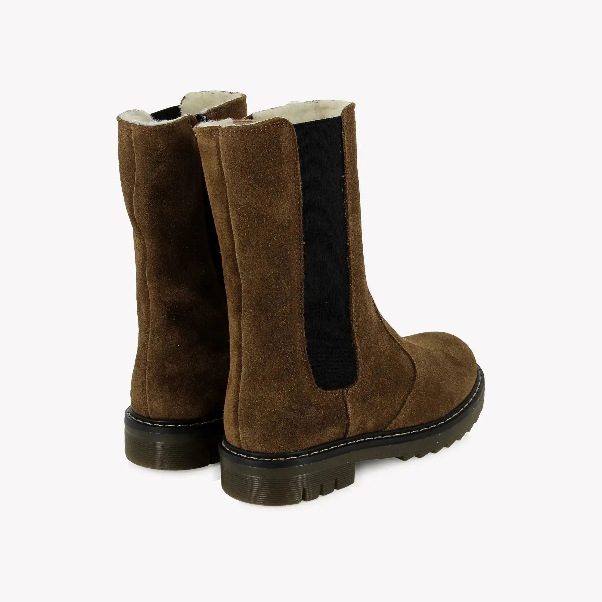 POM D'API - BOOTS & BOTTINES - SID MID FUR - VELOURS OILY - TABACCO - Pom d'Api