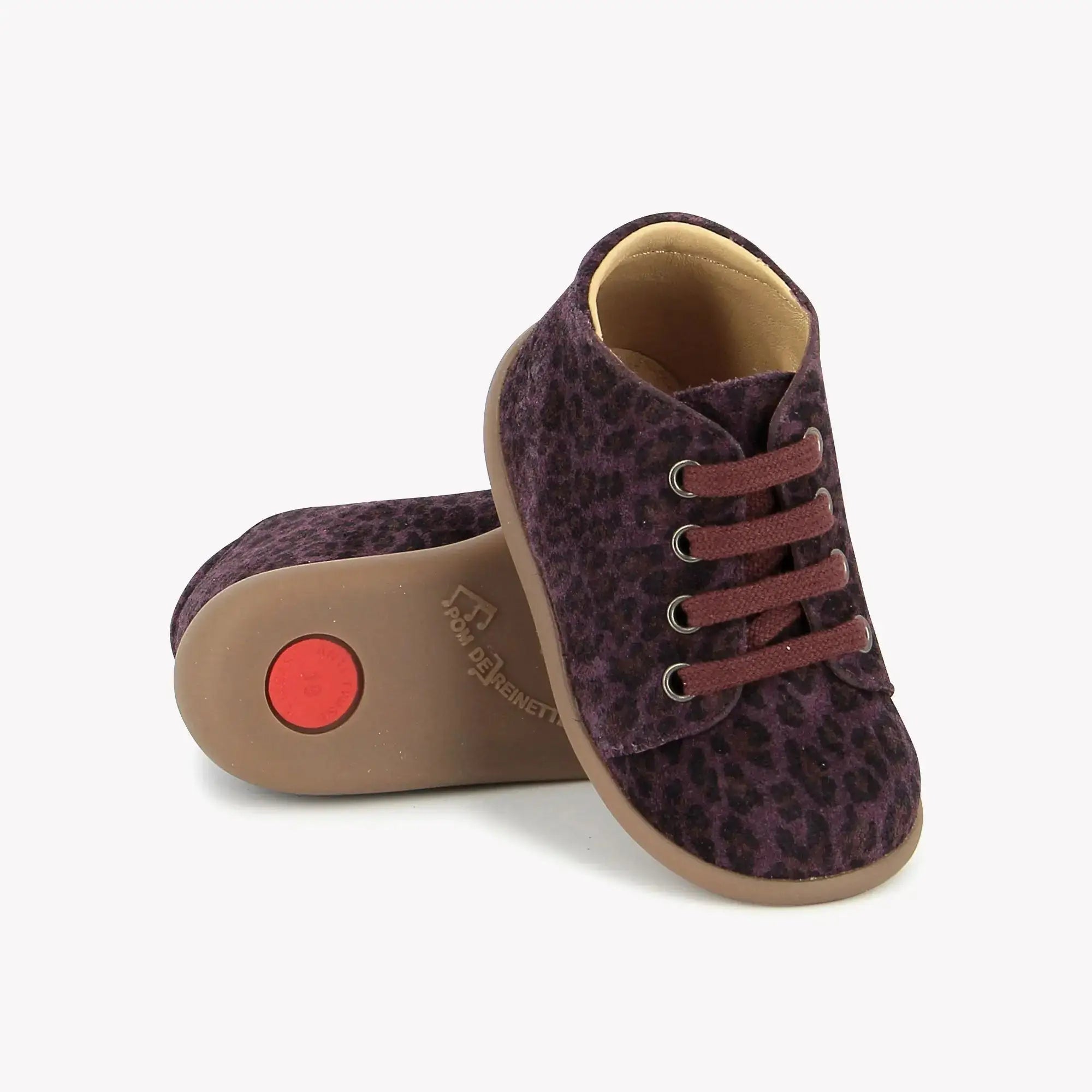 POM D'API  FIRST STEPS - STAND-UP BOOT - LEO LINCE - PLUM - Pom d'Api