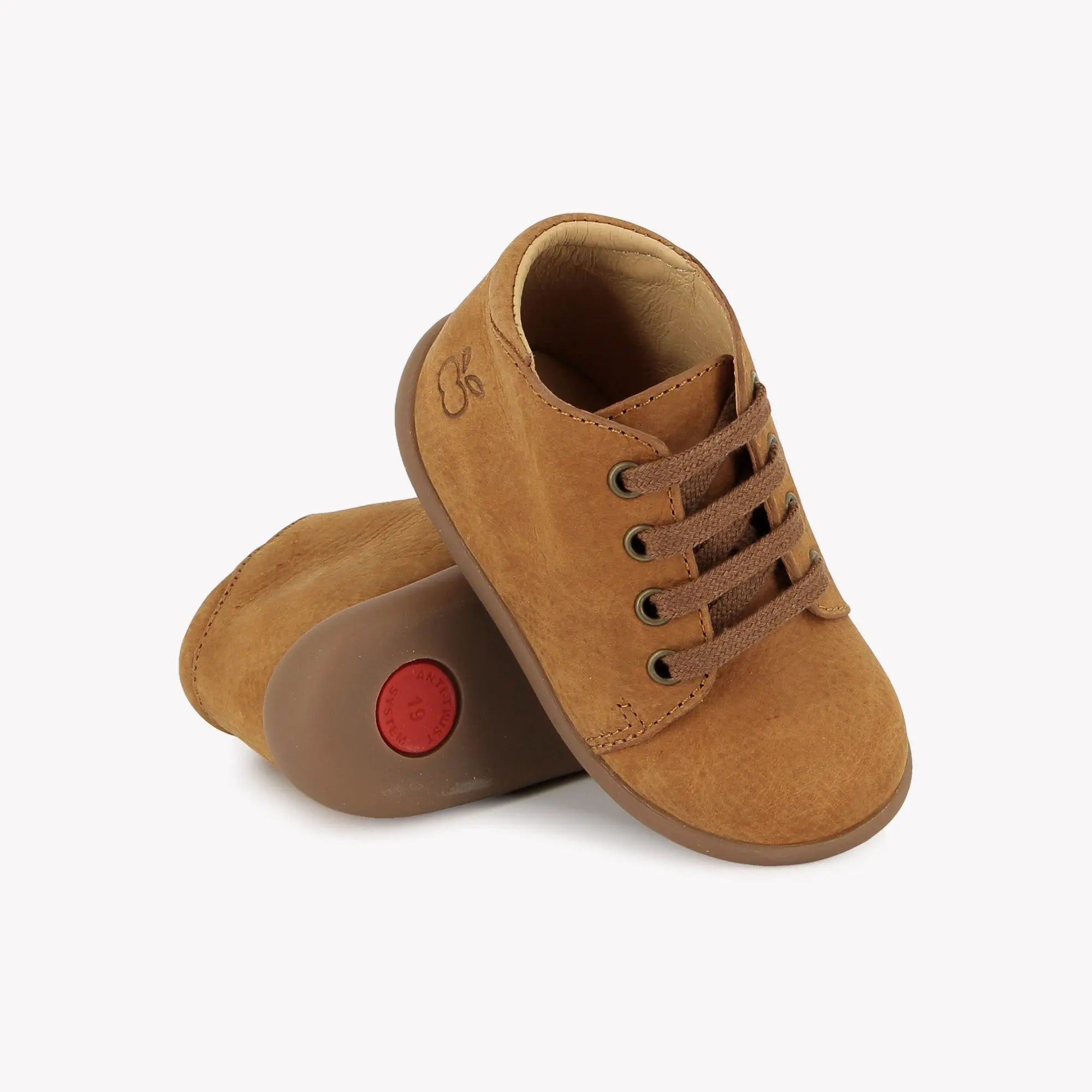 POM D'API - PREMIERS PAS - STAND - UP BOTTINE - NUBUCK - CAMEL - Pom d'Api