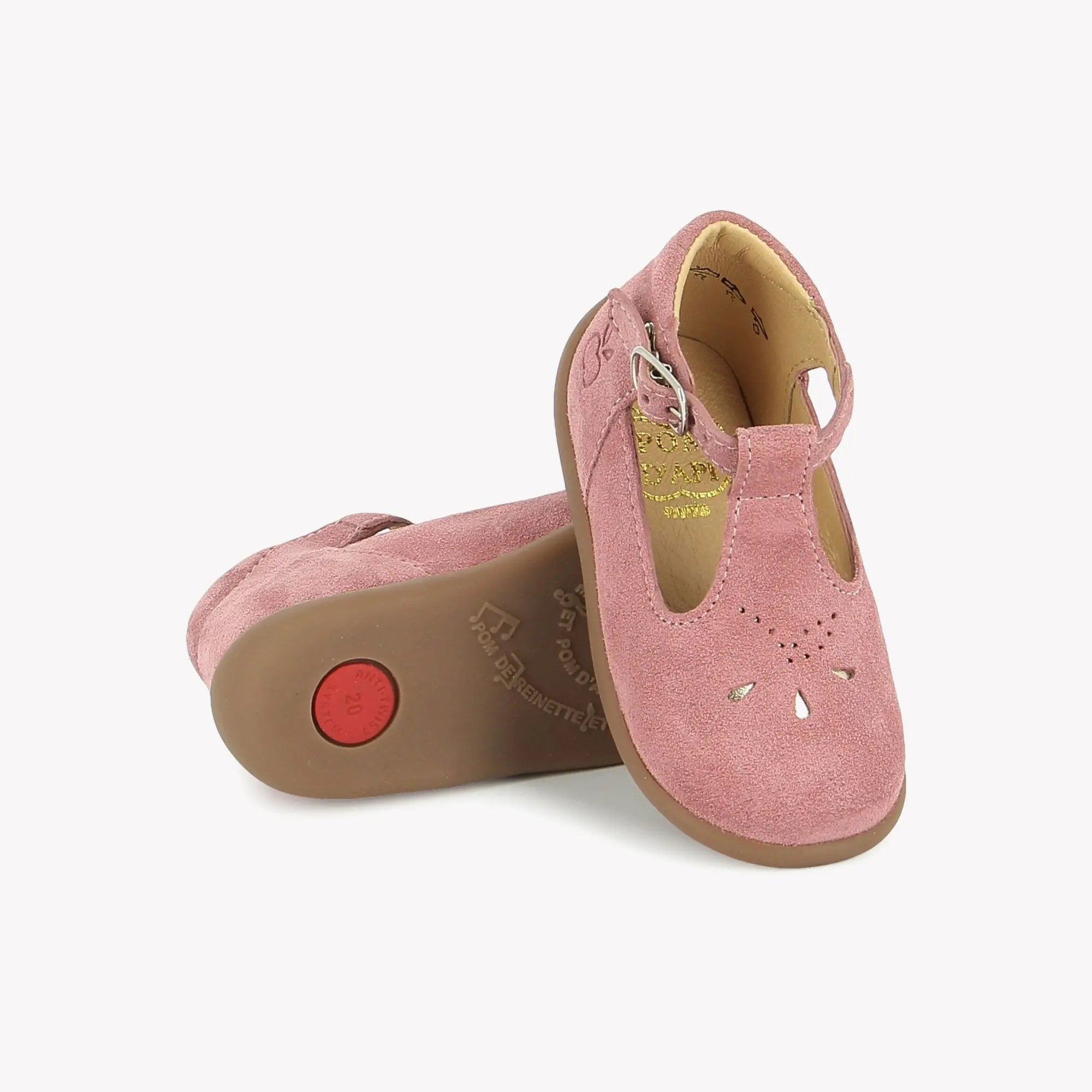 POM D'API - PREMIERS PAS - STAND - UP SALOME - VELOURS - ROSY - Pom d'Api