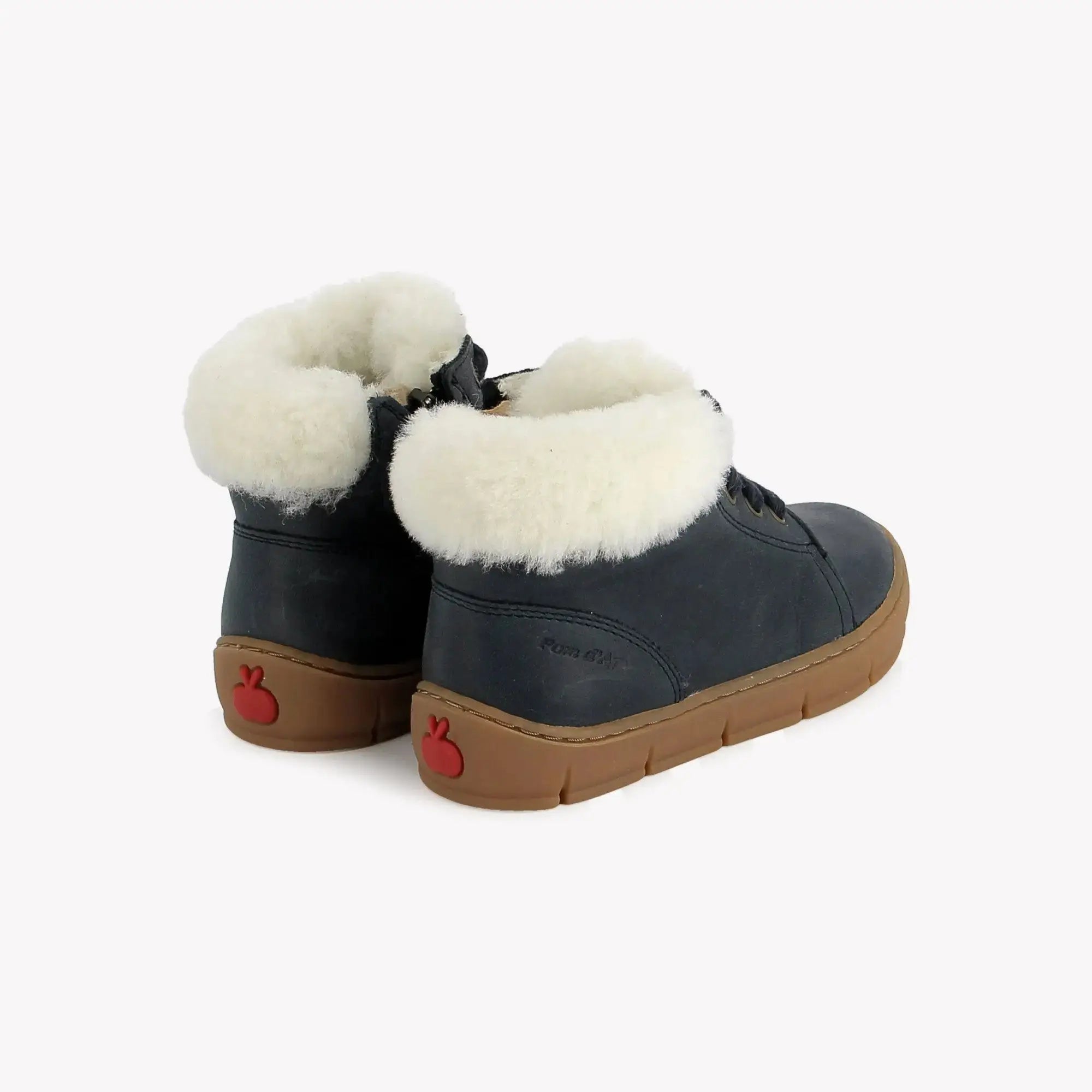 POM D'API - BASKETS - START TOP FUR - NAPPA - NAVY - Pom d'Api