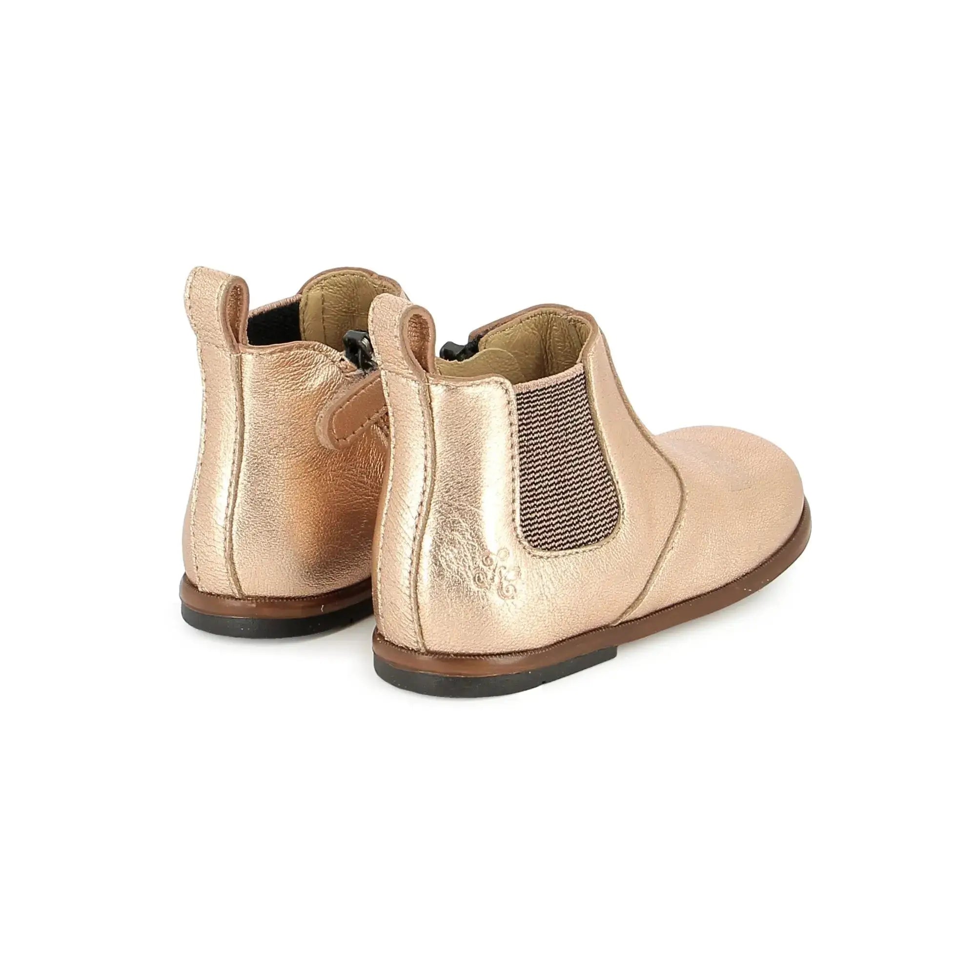 TARTINE ET CHOCOLAT SOULIERS - BOOTS & BOTTINES - TC 1 ZIP ELAST - LAMINATO - COPPER - Pom d'Api