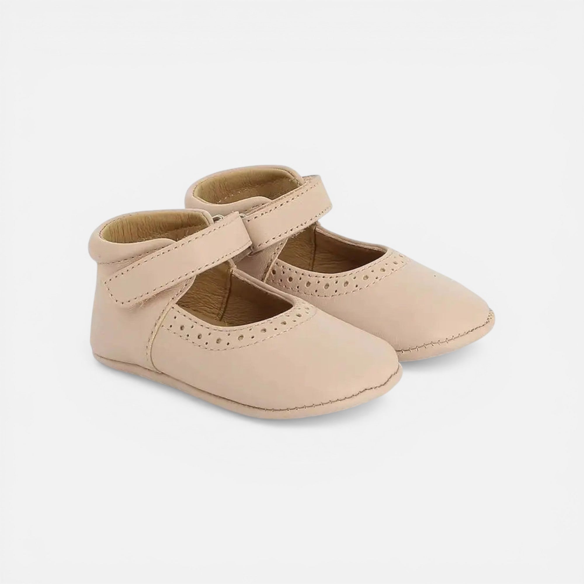 SCHLIPPSCHUHE aus TC 15 EASY BABY – GLATTES LEDER – PUDER