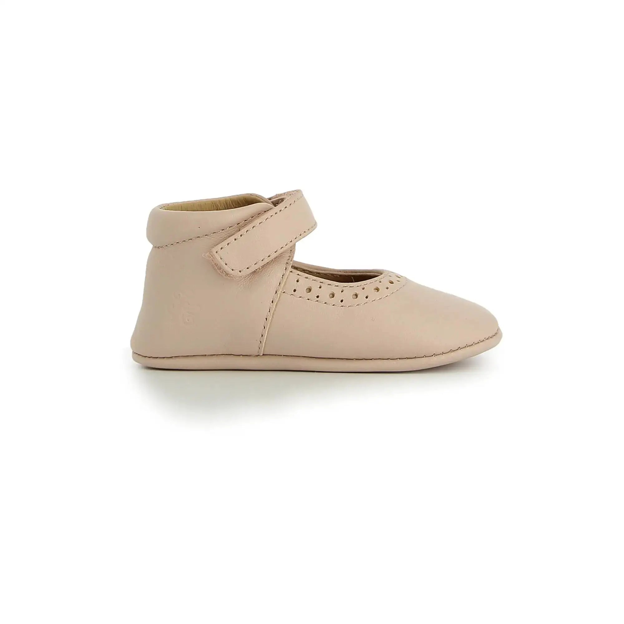 TARTINE ET CHOCOLAT SOULIERS - CHAUSSONS - TC 15 EASY BABY - CUIR LISSE - POUDRE - Pom d'Api