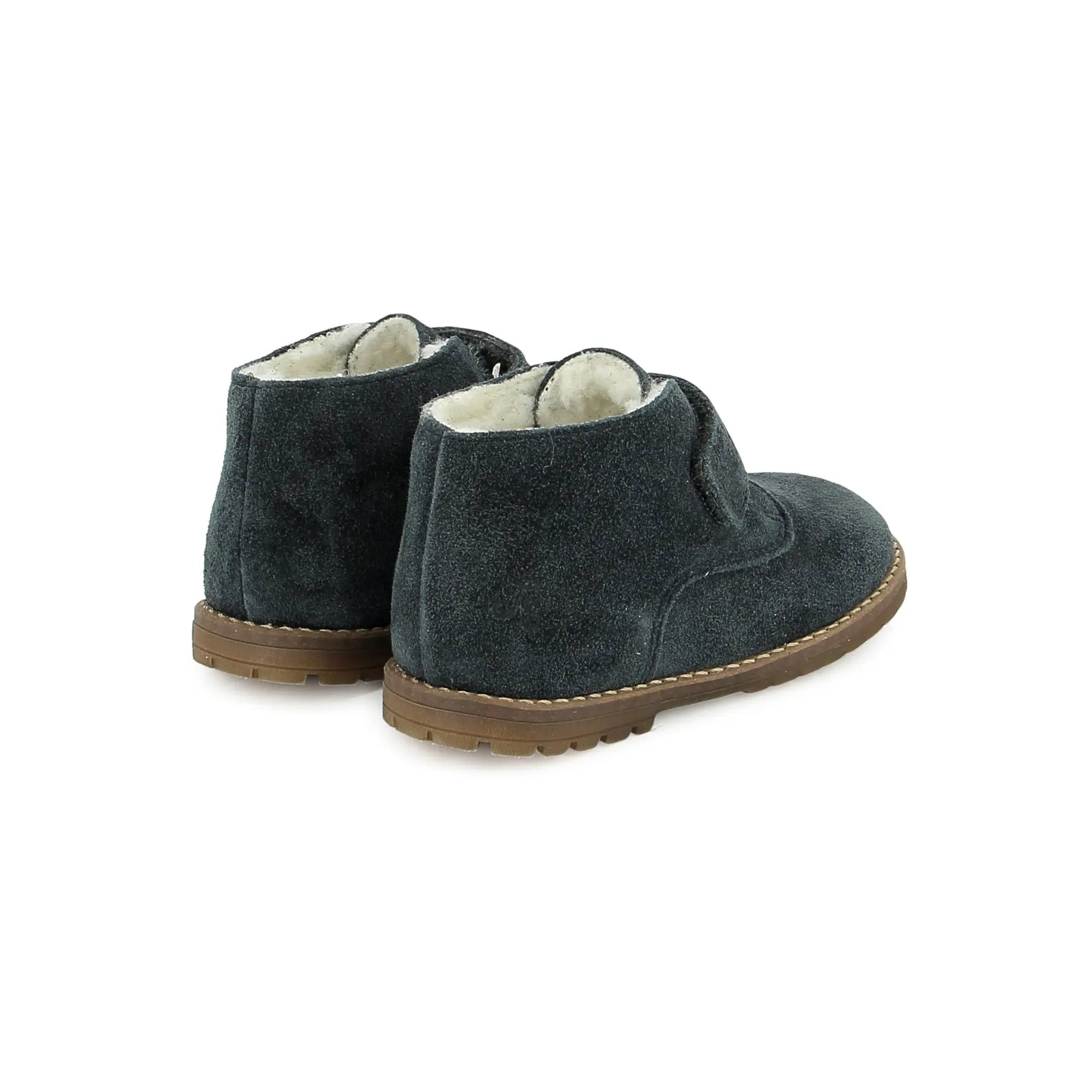 TARTINE ET CHOCOLAT SOULIERS  BOOTS & ANKLE BOOTS - TC 2 EASY FUR - VELVET - BLUE GRAY - Pom d'Api
