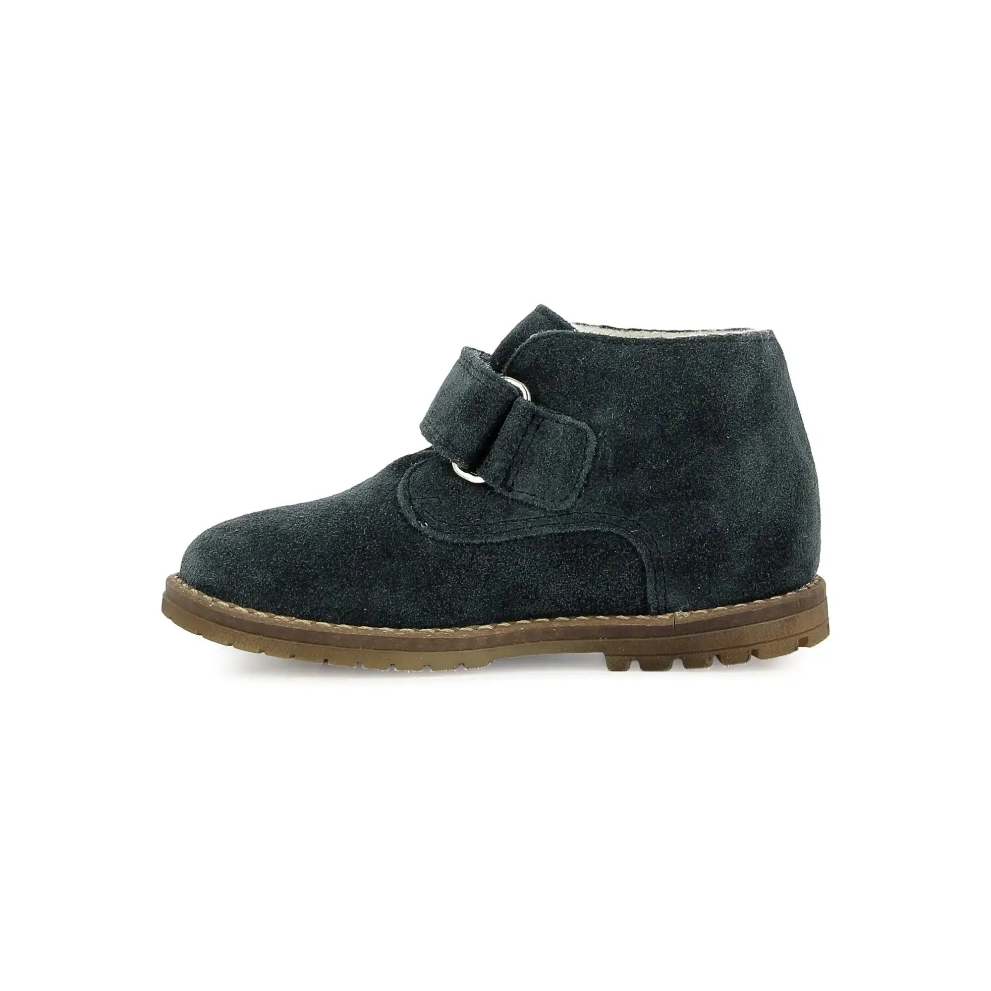 TARTINE ET CHOCOLAT SOULIERS - BOOTS & BOTTINES - TC 2 EASY FUR - VELOURS - BLEU GRIS - Pom d'Api