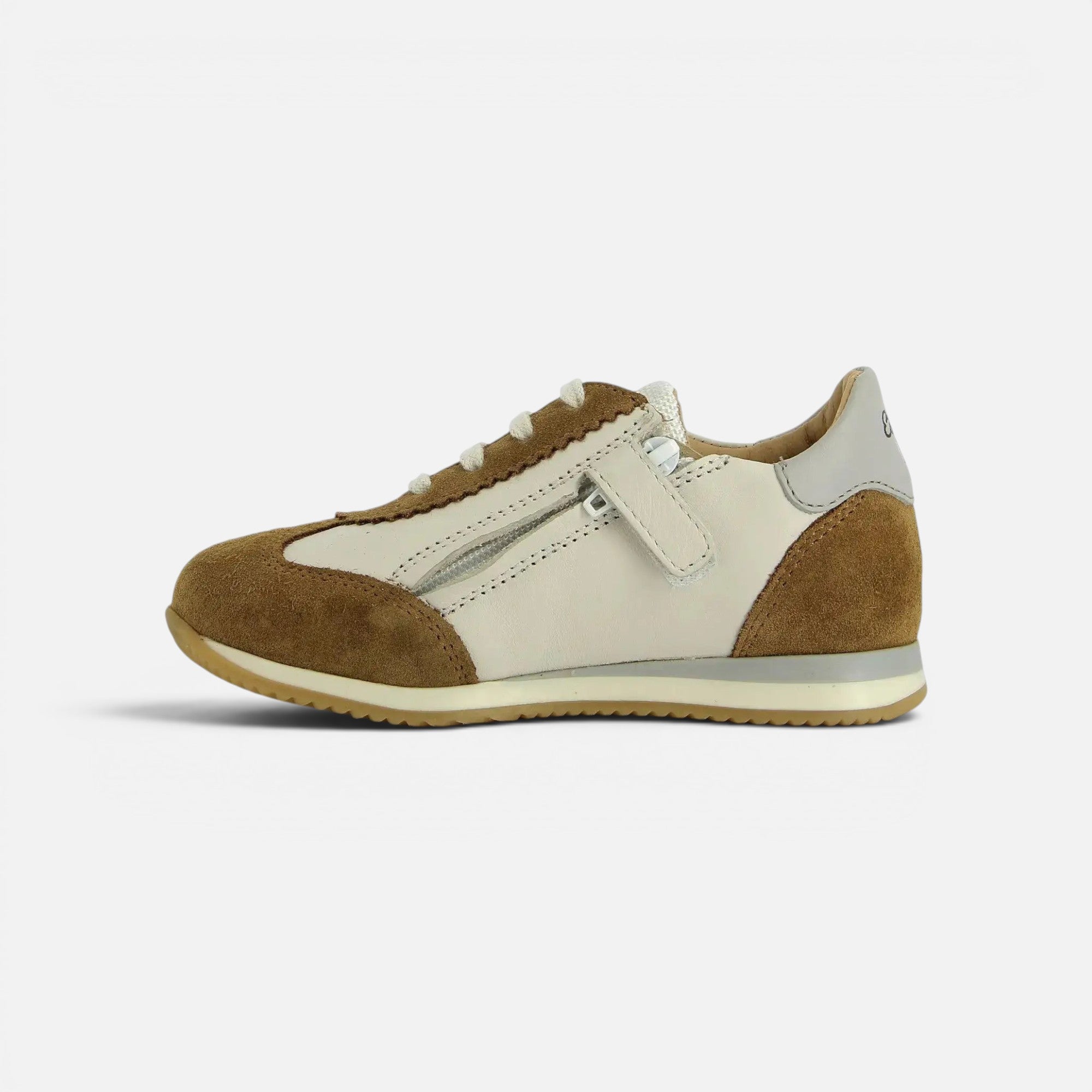 BASKETS en - TC 77 - NAPPA-VELOURS - CAMEL-CREMA - MARINE
