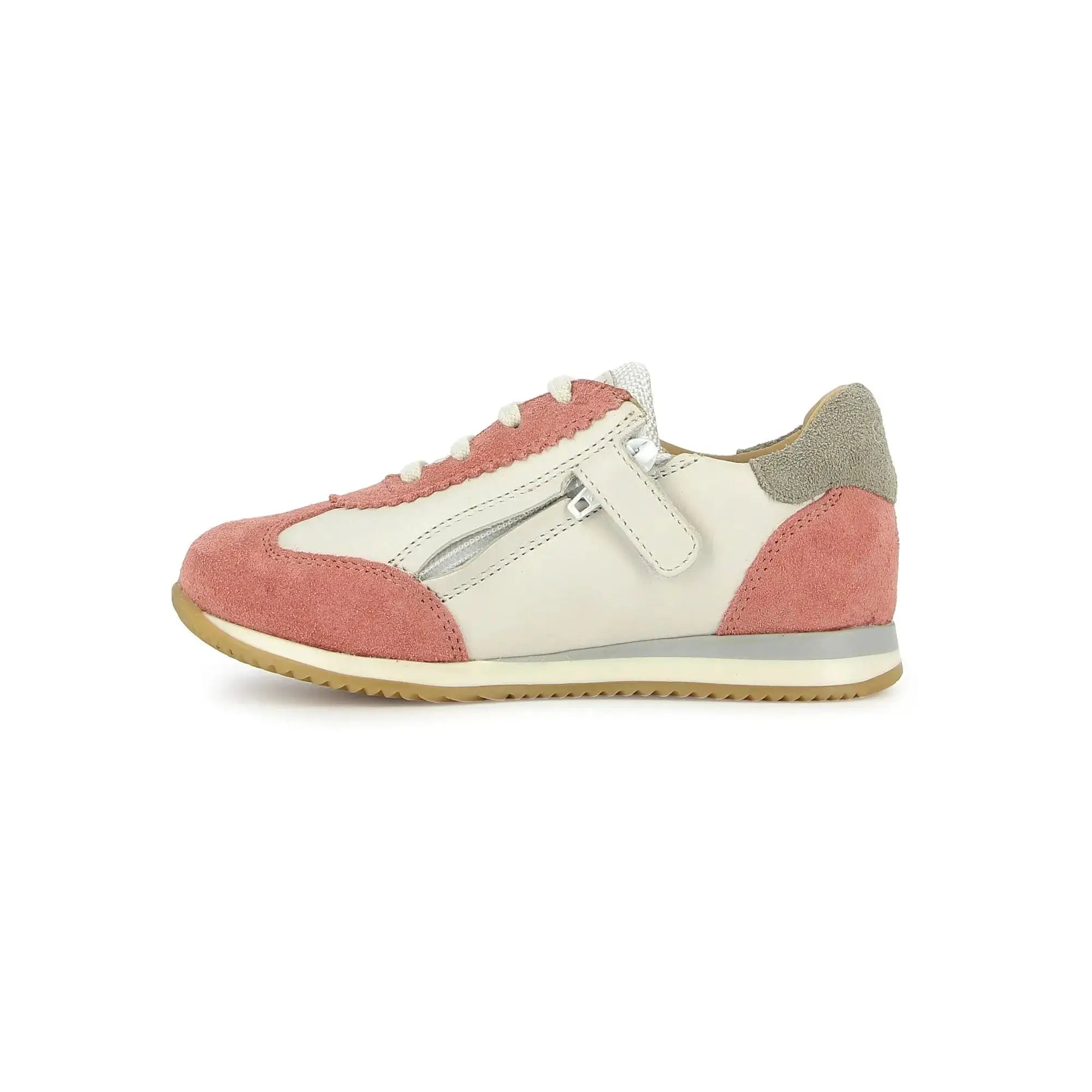 TARTINE ET CHOCOLAT SOULIERS - BASKETS - TC 77 - NAPPA - VELOURS - VIEUX ROSE - CREMA - F - Pom d'Api