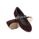 TARTINE ET CHOCOLAT SOULIERS  BALLERINA FLATS - TC FLASH PUNTA - VELOUR PANNE - AMETHYST - Pom d'Api