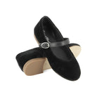 TARTINE ET CHOCOLAT SOULIERS  BALLERINA FLATS - TC FLASH PUNTA - VELOUR TOE - BLACK - Pom d'Api
