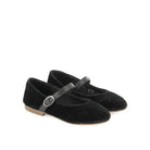 TARTINE ET CHOCOLAT SOULIERS  BALLERINA FLATS - TC FLASH PUNTA - VELOUR TOE - BLACK - Pom d'Api