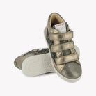 POM D'API  SNEAKERS - TOP TOUCH EASY - LAMINATO - LEOPAR - BRONZO LAME - KAKI - Pom d'Api