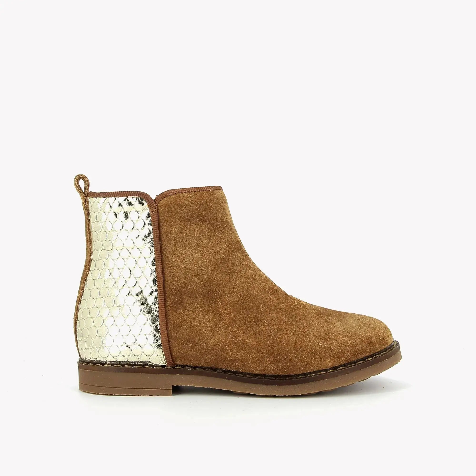 POM D'API - BOOTS & BOTTINES - TRIP BACK - VELOURS OILY - CR - CARAMEL - PLATINE - Pom d'Api