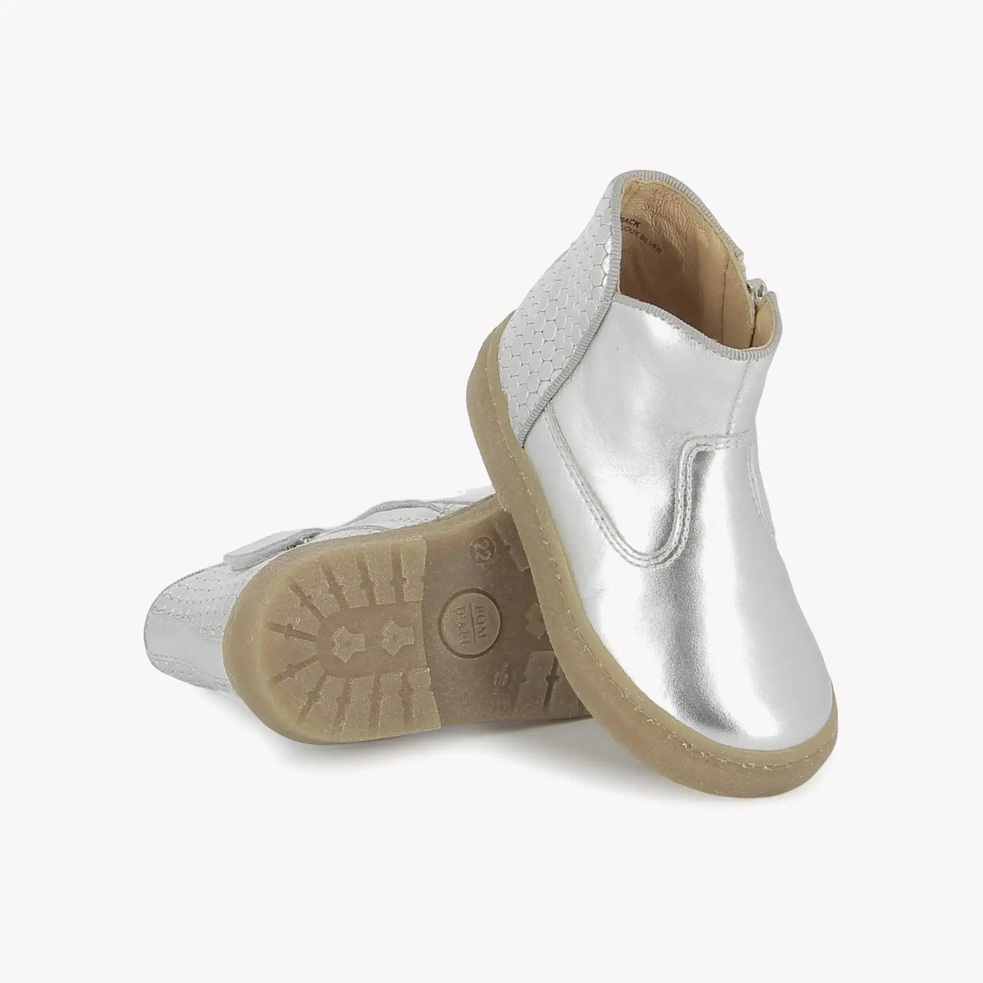 POM D'API - BOOTS & BOTTINES - TRIX BACK - LAMINATO - JOUJOU - SILVER - Pom d'Api