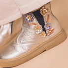 POM D'API  STIEFEL & STIEFELETTEN – TRIX JOD MULTI – LAMINATO GRAINE – GOLD – Pom d'Api