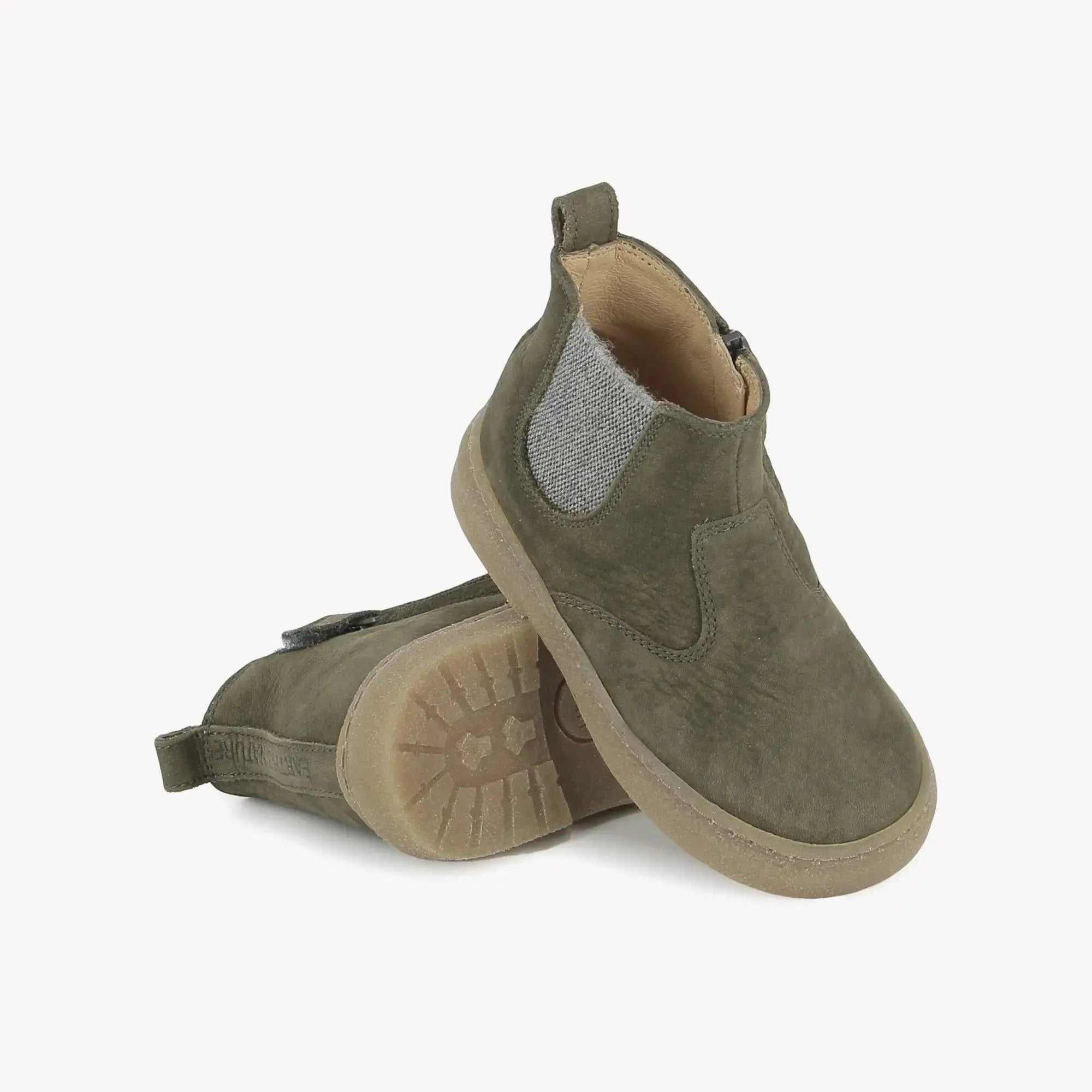 POM D'API - BOOTS & BOTTINES - TRIX JOD ZIP - NUBUCK - KAKI - Pom d'Api