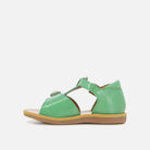 Sandale en cuir vernis vert - Poppy Buckle