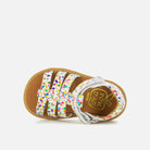 Sandale en cuir vernis imprimé multicolore - Poppy Strap