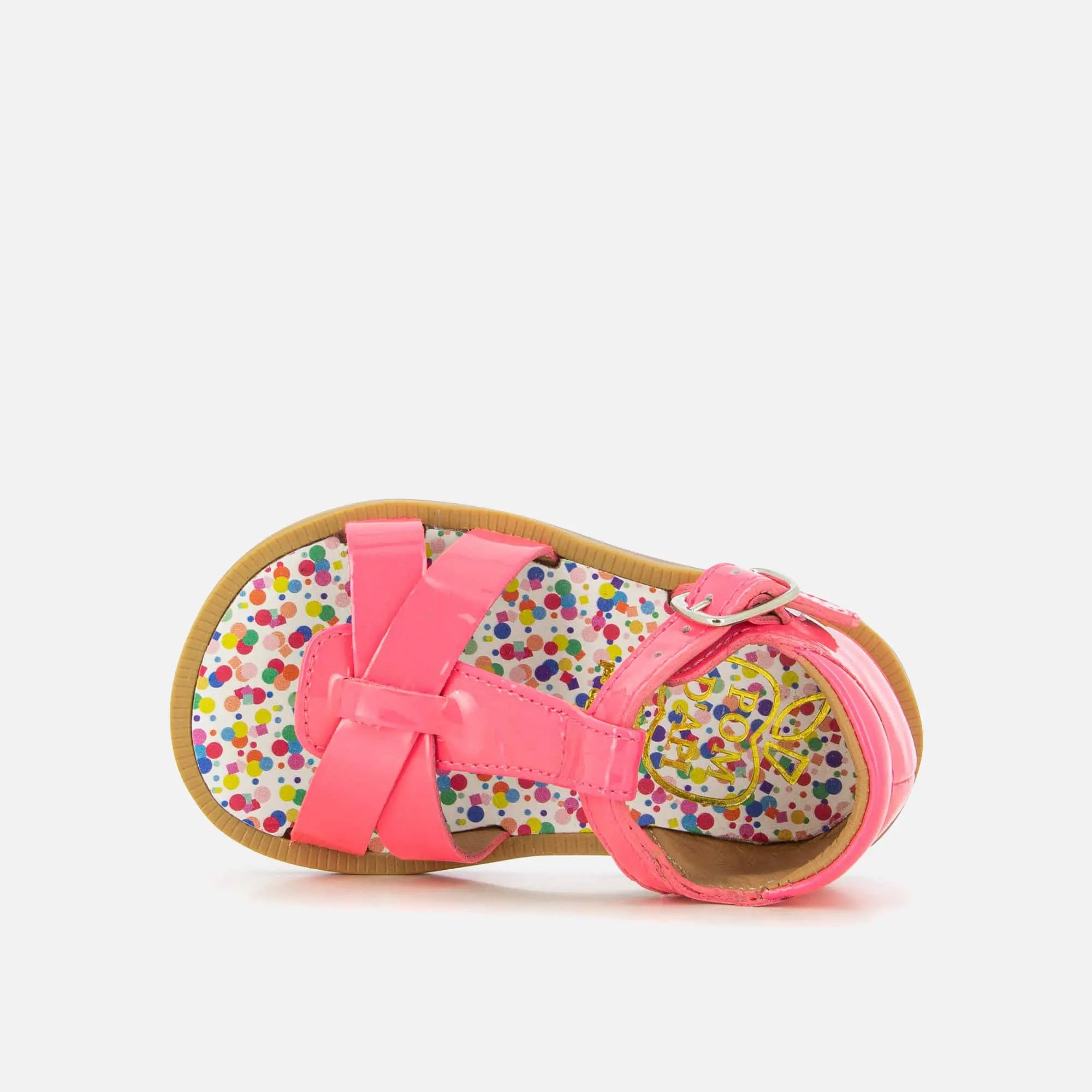 Lackledersandale in Neonpink - Poppy Xexe